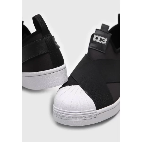 Tênis Feminino Slip-On Elástico Preto - Imagem 8