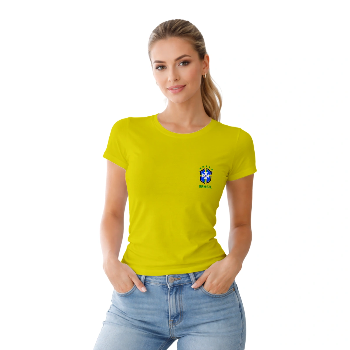 Camisa Feminina Baby Look Seleção Brasileira 2019 - Imagem 15