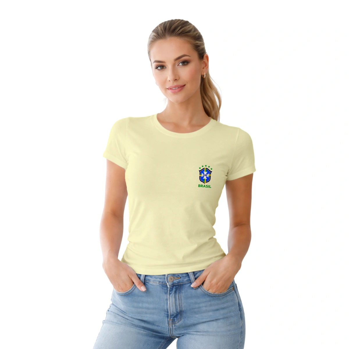 Camisa Feminina Baby Look Seleção Brasileira 2019 - Imagem 23