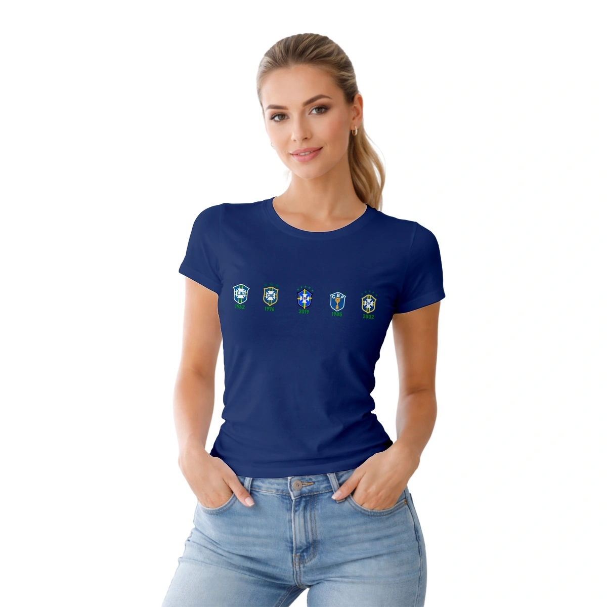 Camisa Feminina Baby Look Linha Do Tempo Brasil - Imagem 7