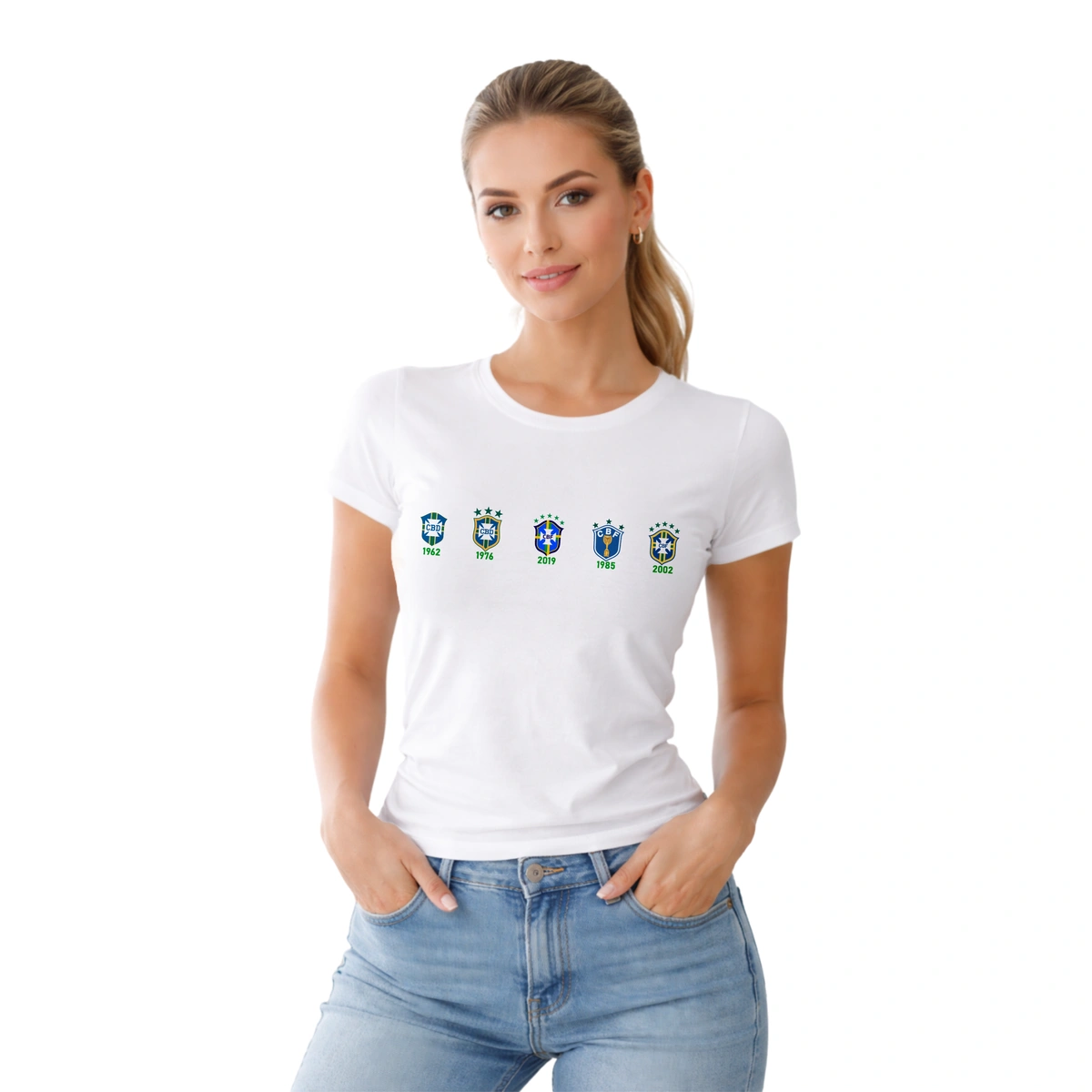 Camisa Feminina Baby Look Linha Do Tempo Brasil - Imagem 11