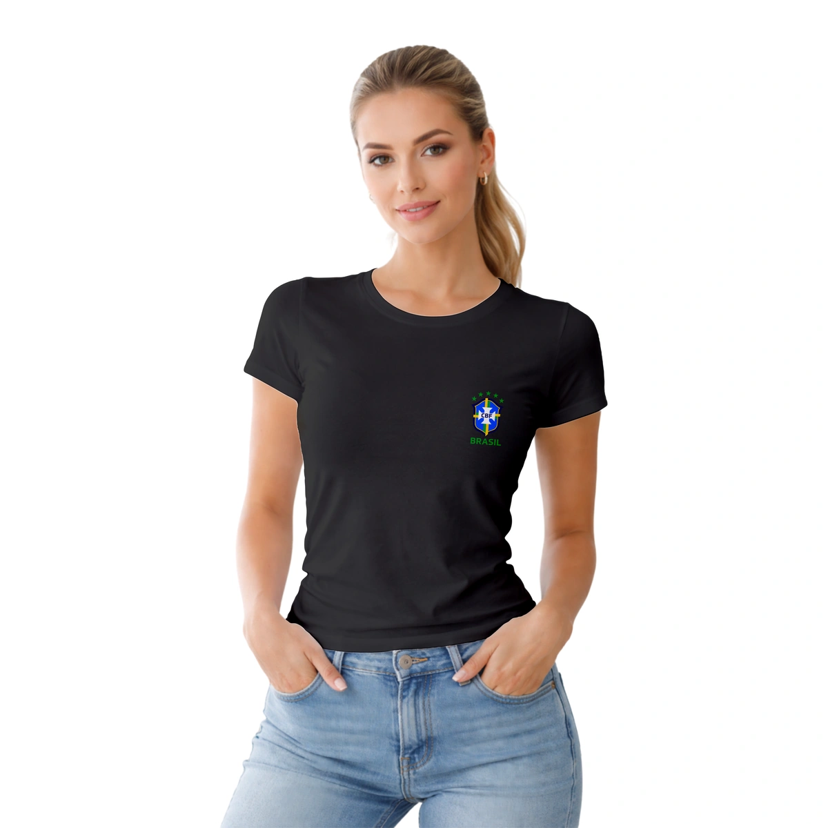 Camisa Feminina Baby Look Seleção Brasileira 2019 - Imagem 19