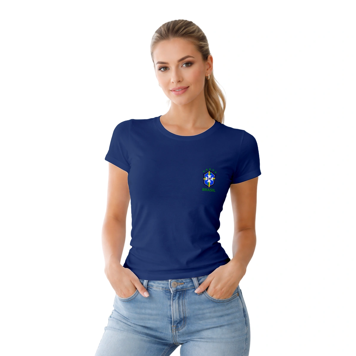 Camisa Feminina Baby Look Seleção Brasileira 2019 - Imagem 11